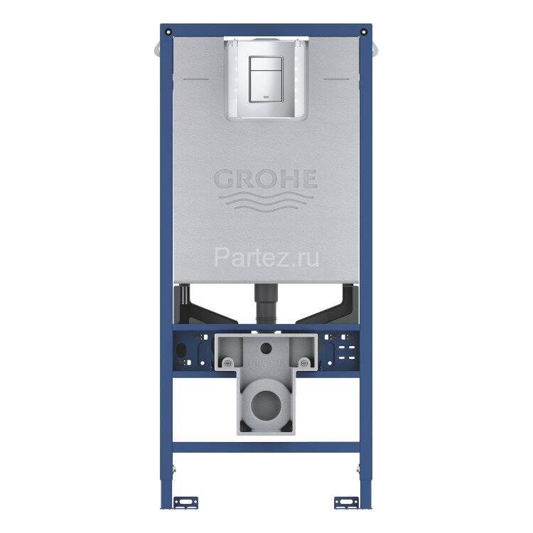 Комплект GROHE Rapid SLX 3 в 1 для подвесного унитаза: инсталляция, крепление к стене и панель смыва