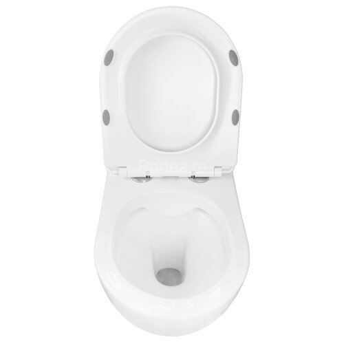 Унитаз подвесной Azario Fatto 360х480х350 безободковый, c быстросъемным сиденьем микролифт (AZ-1049W