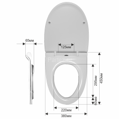 2010Sa сиденье для унитаза дюропласт с микролифтом, белое MELANA