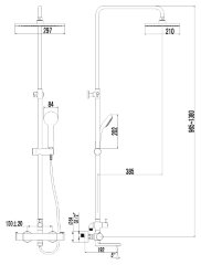 Смеситель Lemark Yeti LM7862C для ванны и душа, термостатический