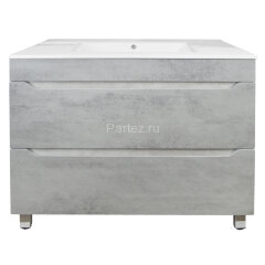 Комплект тумба Loranto Florena 80 810х470х810 напольная, с раковиной Azario Leon, светлый бетон (CS0
