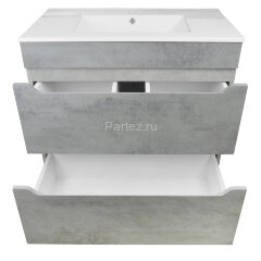 Комплект тумба Loranto Florena 80 810х470х810 напольная, с раковиной Azario Leon, светлый бетон (CS0