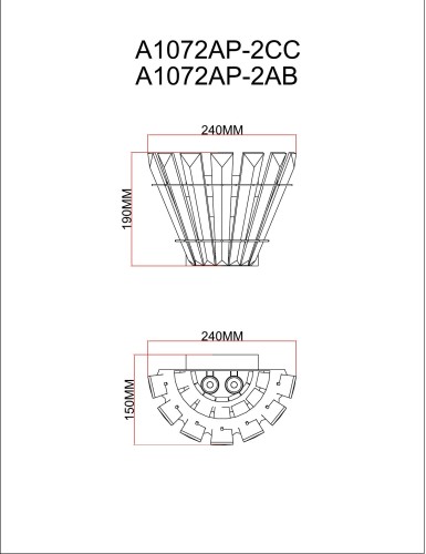 Бра Arte Lamp A1072AP-2AB