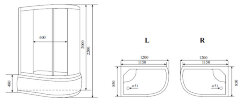 Timo Lux T-7720 Р R душевая кабина (120*85*220*), шт