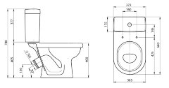 Унитаз-компакт Santeri Визит с сидением стандарт (1.P405.3.S00.00B.F)