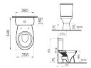 Унитаз-компакт c функцией биде Vitra Norm Eisberg 355х640х805, сиденье термопласт с микролифтом, бел