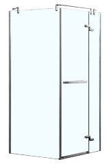 Душевое ограждение Azario MONTREAL 900х900х2000 R, со стеклянной полкой, без поддона, прозрачное стекло 8 мм, цвет профиля серебро (AZ-NWG1231-R)