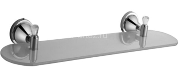 Полка стеклянная Fixsen Crystal, хром (SF-35003)