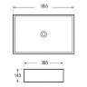 Раковина Azario 65,5х39.5х14 накладная, прямоугольная, белая (AZ416)